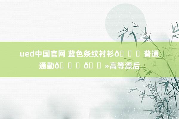 ued中国官网 蓝色条纹衬衫👔普通通勤👏🏻高等漂后