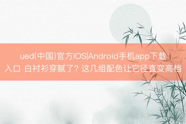 ued(中国)官方IOS|Android手机app下载入口 白衬衫穿腻了? 这几组配色让它径直变高档