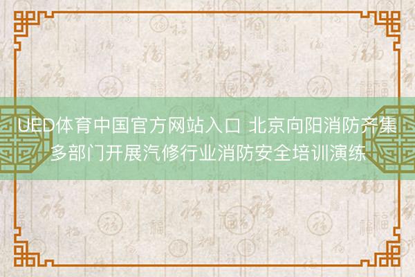 UED体育中国官方网站入口 北京向阳消防齐集多部门开展汽修行业消防安全培训演练